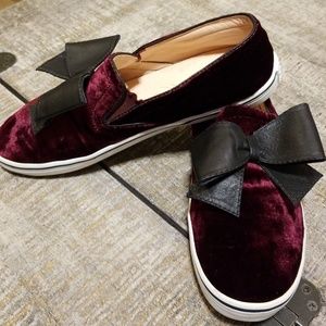 Kate spade plum suede sneaker